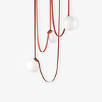 Lustra Suspension en Cuir et Verre - Neutralighting