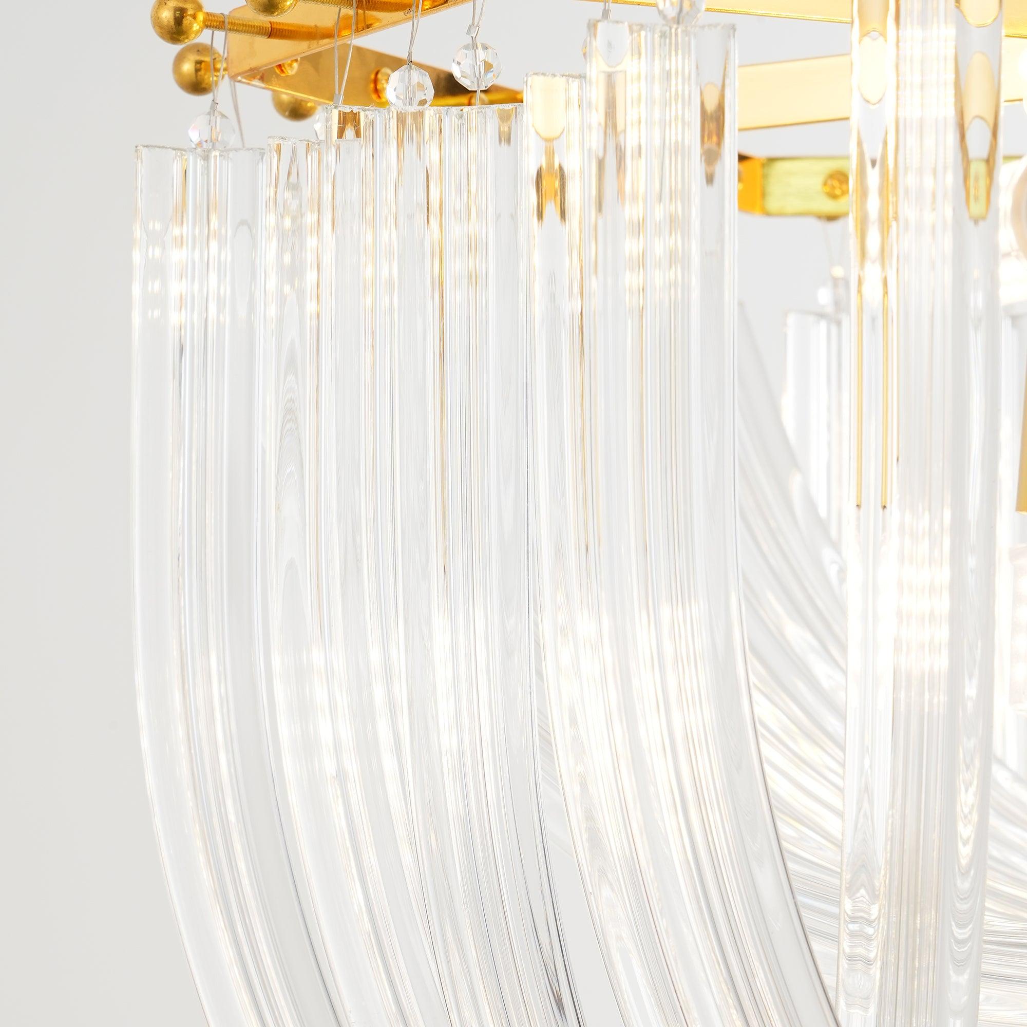 Aurora Chandelier Clair Courbé Superposé - Neutralighting