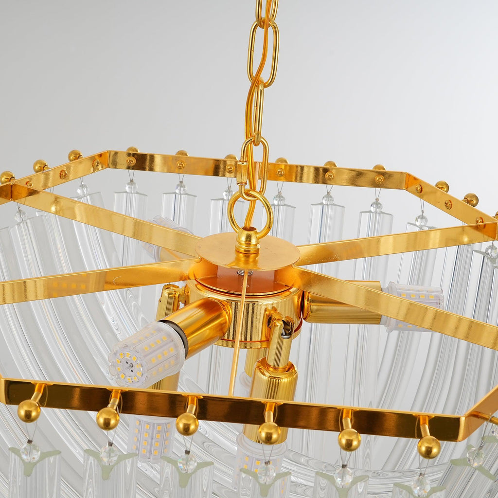 Aurora Chandelier Clair Courbé Superposé - Neutralighting