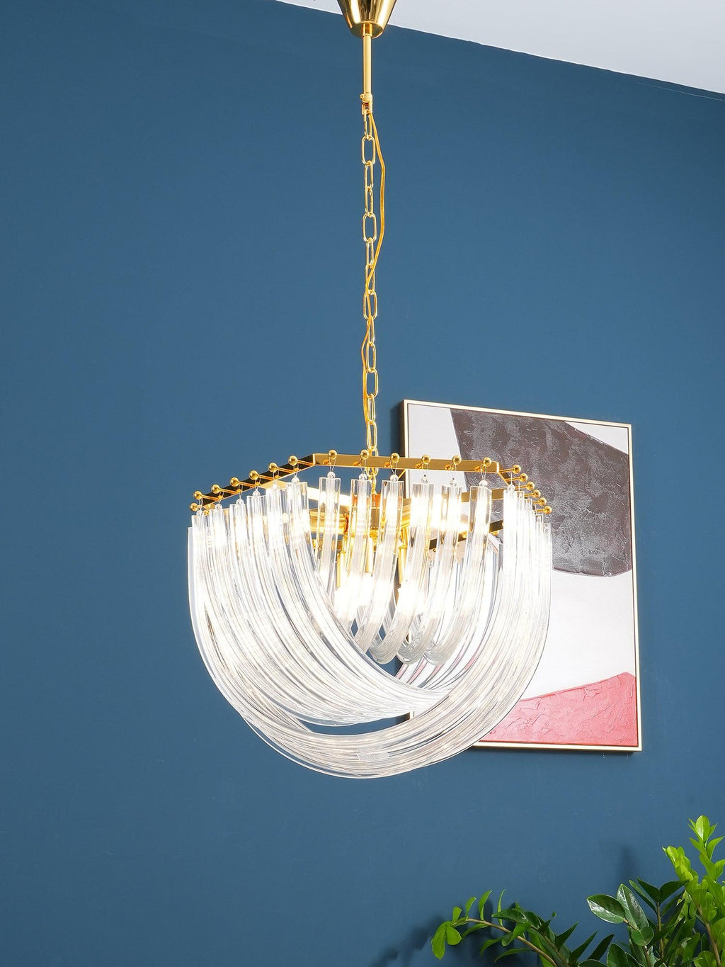 Aurora Chandelier Clair Courbé Superposé - Neutralighting