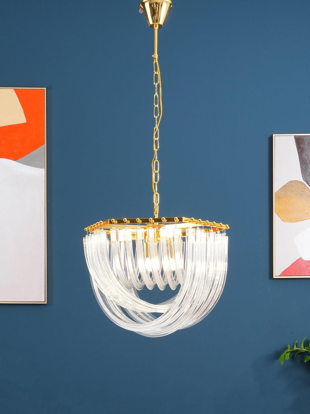 Aurora Chandelier Clair Courbé Superposé - Neutralighting