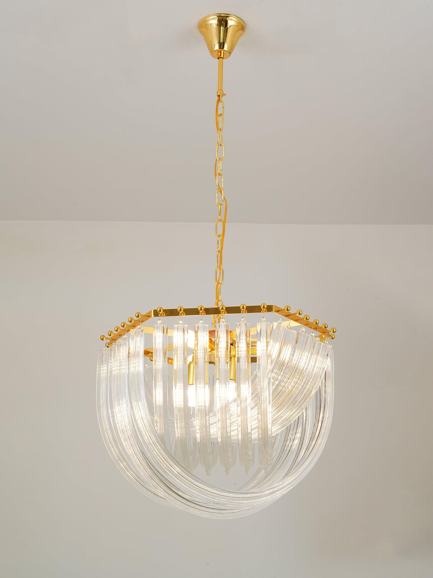 Aurora Chandelier Clair Courbé Superposé - Neutralighting