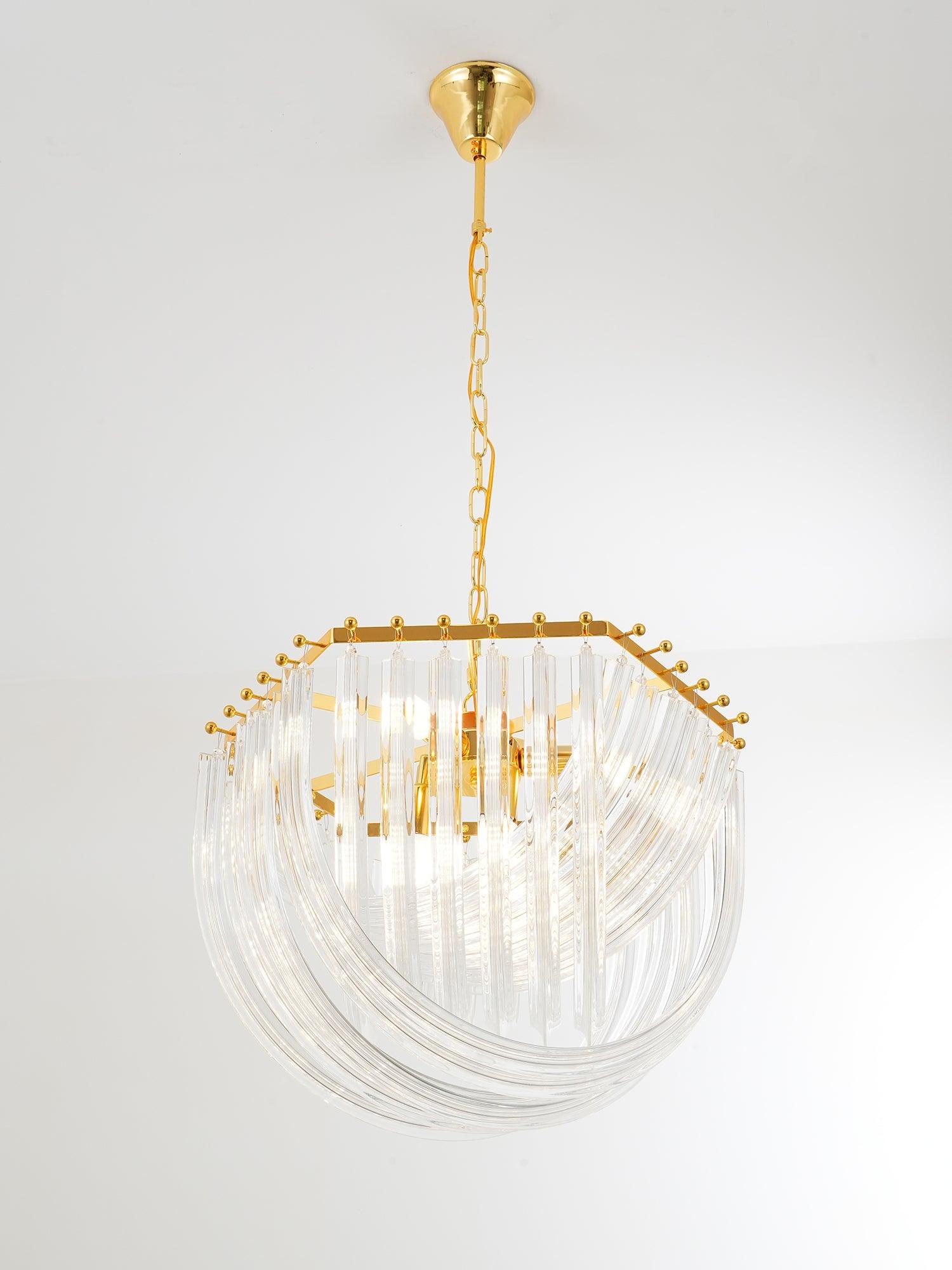 Aurora Chandelier Clair Courbé Superposé - Neutralighting