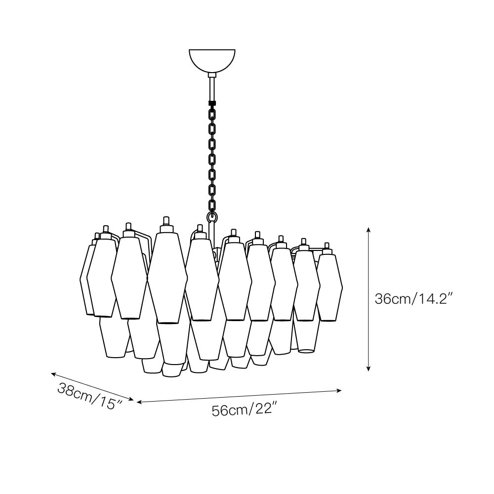 Ardoriel Lustre Postmoderne de Luxe Poliedri en Albâtre - Neutralighting