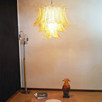 Aurora Lustre Ambre Feuille Verre Superposé Vénitien Élégance - Neutralighting