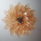 Aurora Lustre Ambre Feuille Verre Superposé Vénitien Élégance - Neutralighting