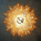 Aurora Lustre Ambre Feuille Verre Superposé Vénitien Élégance - Neutralighting