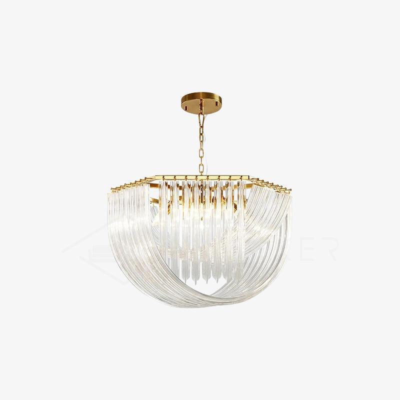 Aurora Chandelier Clair Courbé Superposé - Neutralighting