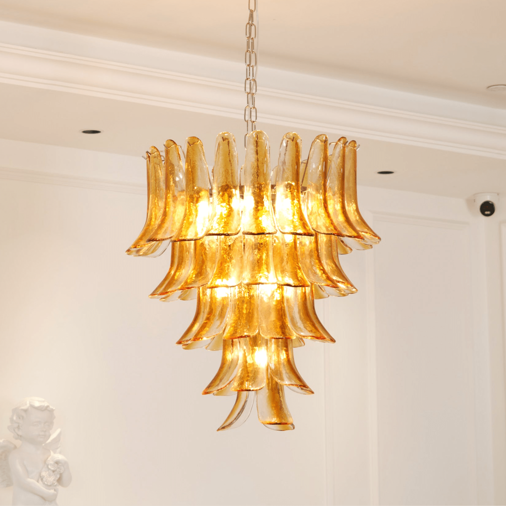 Aurora Chandelier en Verre Ambre - Neutralighting