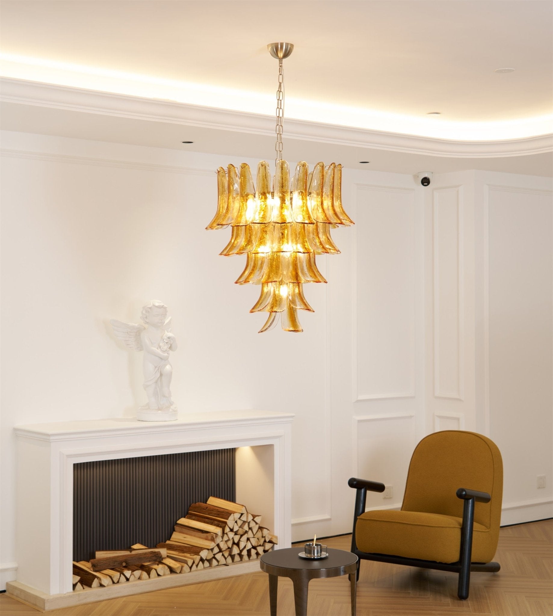 Aurora Chandelier en Verre Ambre - Neutralighting