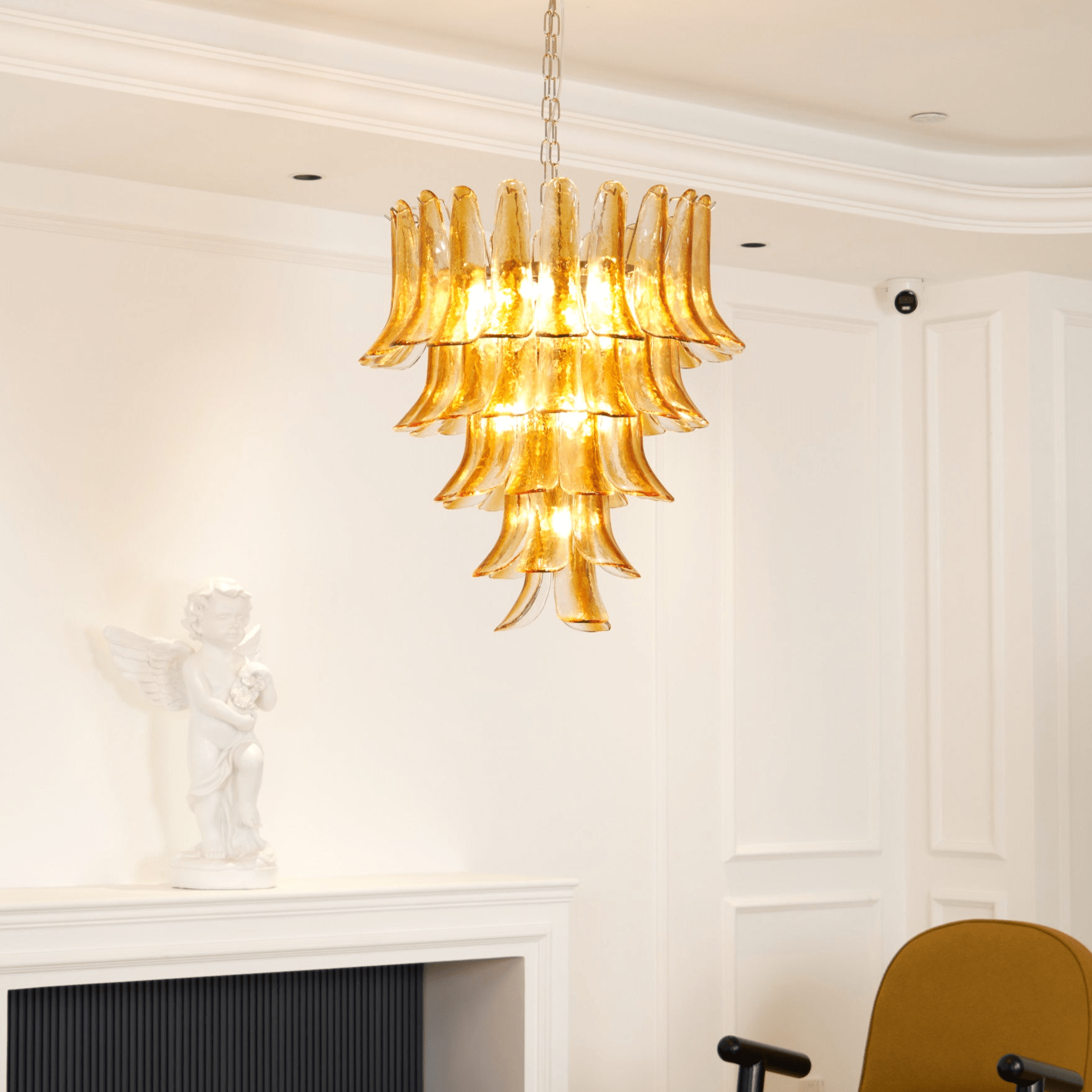 Aurora Chandelier en Verre Ambre - Neutralighting