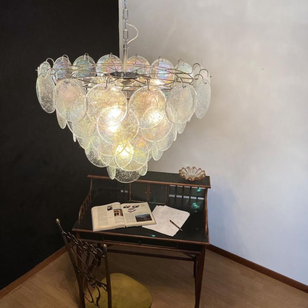 Aurora Lustres en Disques de Verre de Murano Iridescent - Neutralighting