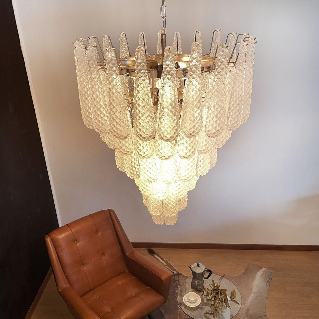 Aurora Lustre Transparent Murano Verre Goutte Rosée Superposé - Neutralighting
