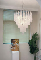 Aurora Lustre Transparent Murano Verre Goutte Rosée Superposé - Neutralighting