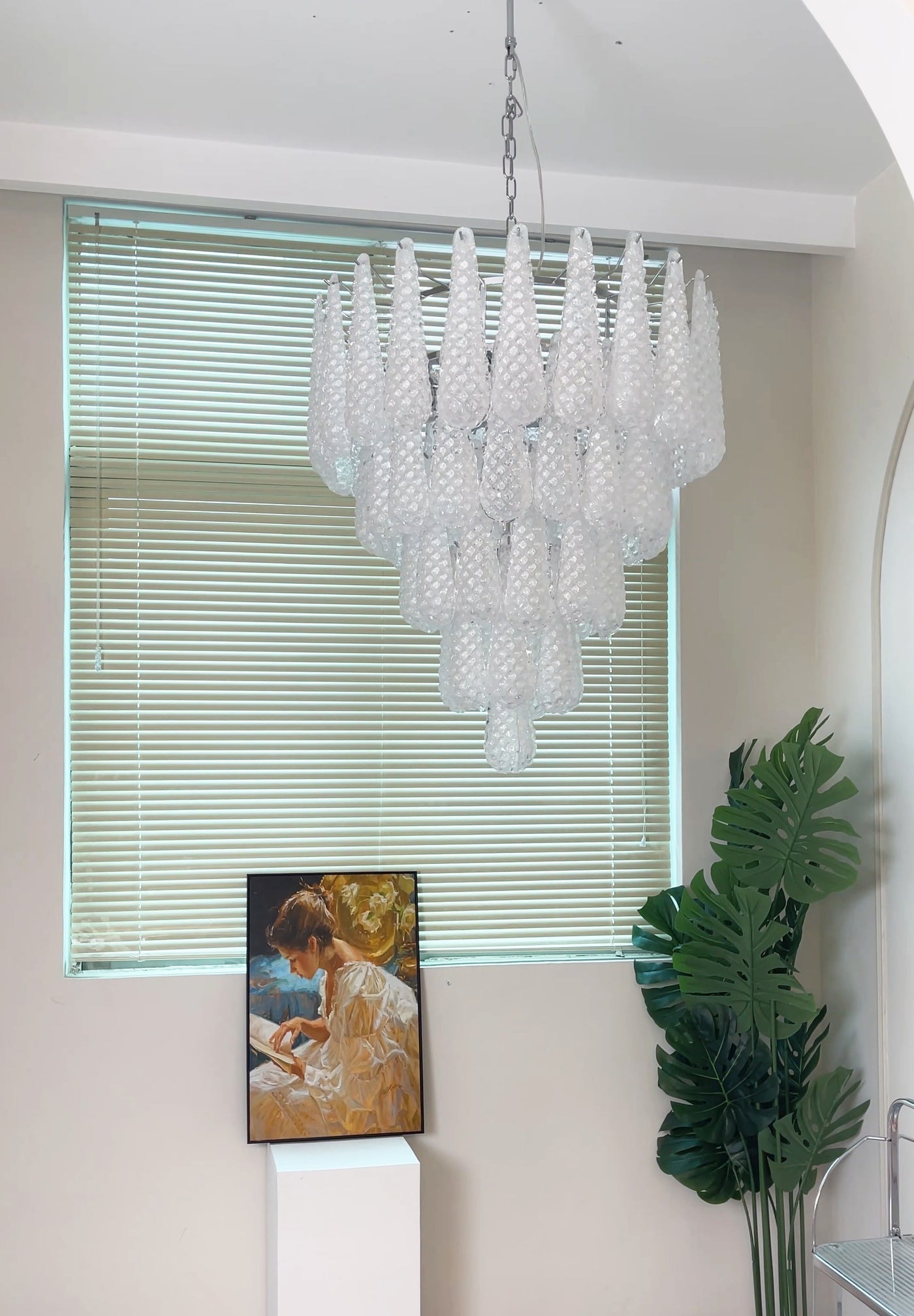 Aurora Lustre Transparent Murano Verre Goutte Rosée Superposé - Neutralighting