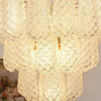 Aurora Lustre Transparent Murano Verre Goutte Rosée Superposé - Neutralighting