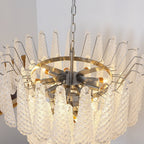 Aurora Lustre Transparent Murano Verre Goutte Rosée Superposé - Neutralighting