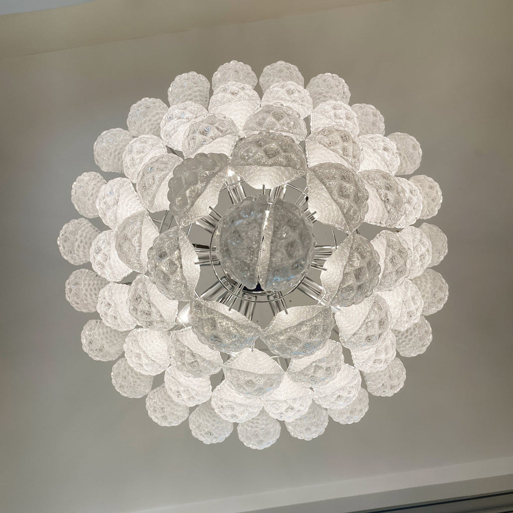 Aurora Lustre Transparent Murano Verre Goutte Rosée Superposé - Neutralighting