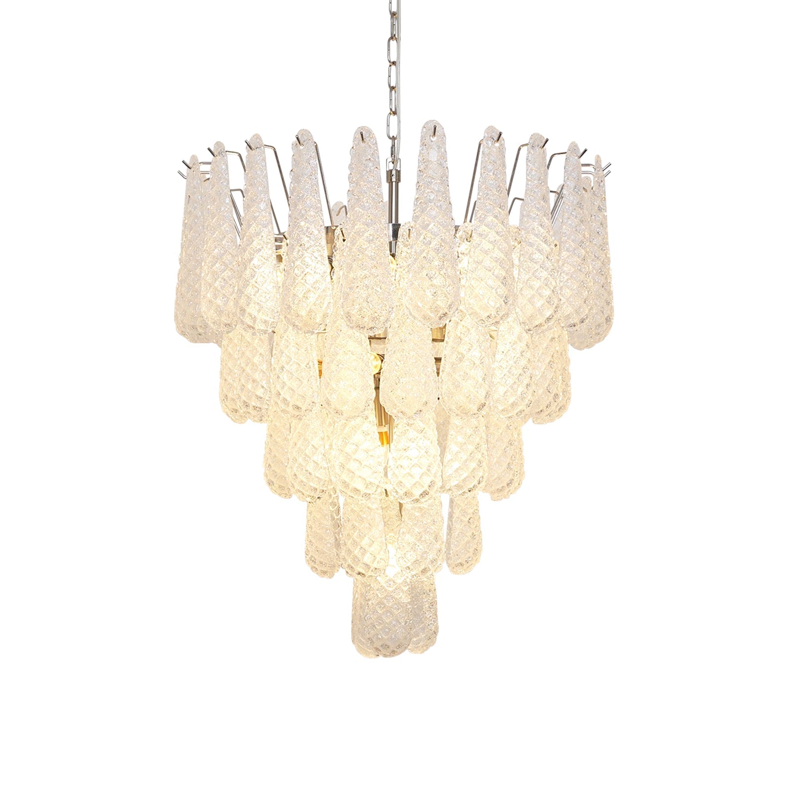 Aurora Lustre Transparent Murano Verre Goutte Rosée Superposé - Neutralighting