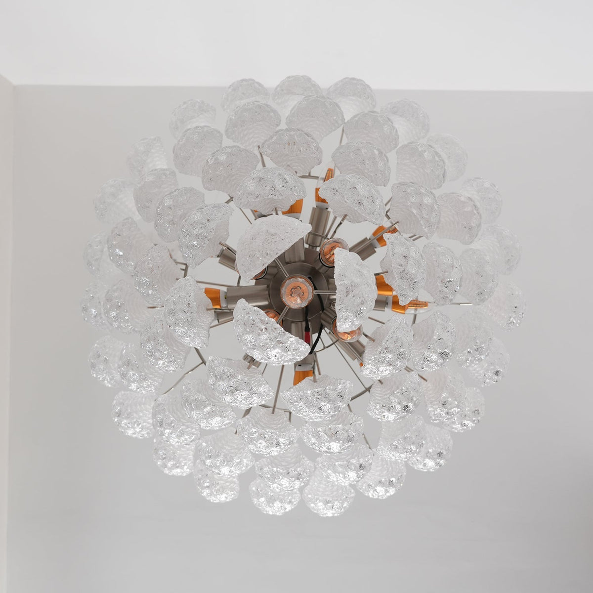 Aurora Chandelier Gouttes Transparentes en Verre de Murano. - Neutralighting