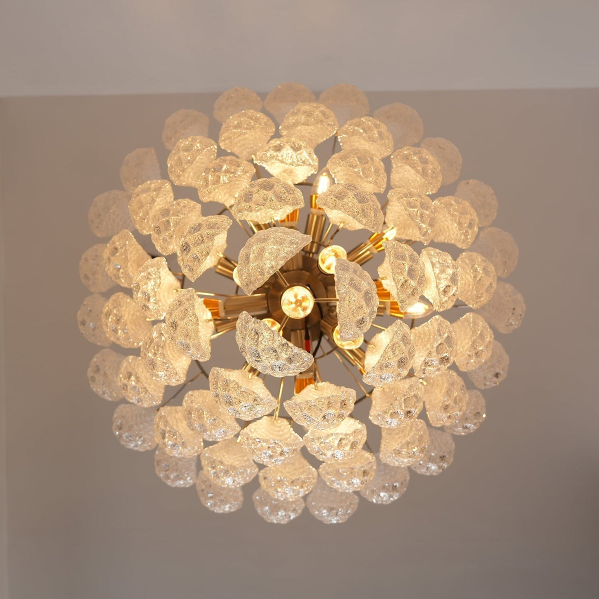 Aurora Chandelier Gouttes Transparentes en Verre de Murano. - Neutralighting