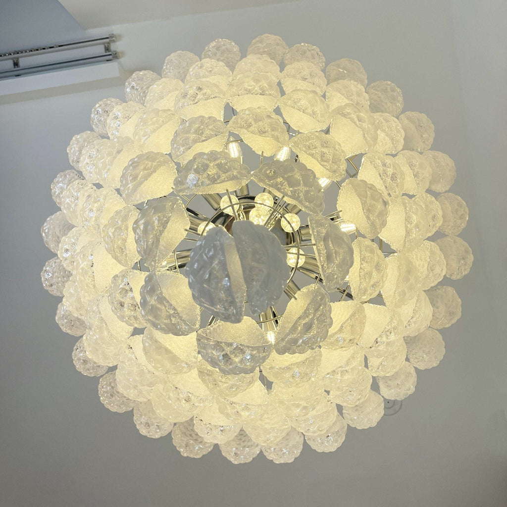 Aurora Chandelier Gouttes Transparentes en Verre de Murano. - Neutralighting