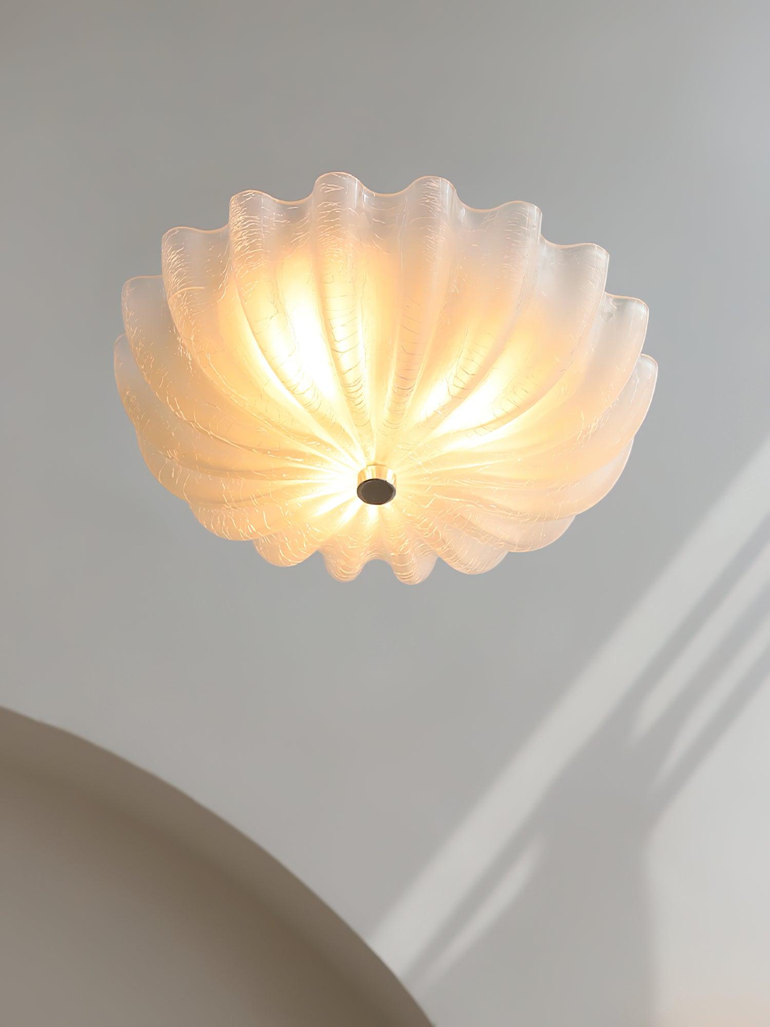 Aurora Ceiling Lamp Murano Blown Glass Shell Inspired - Neutralighting