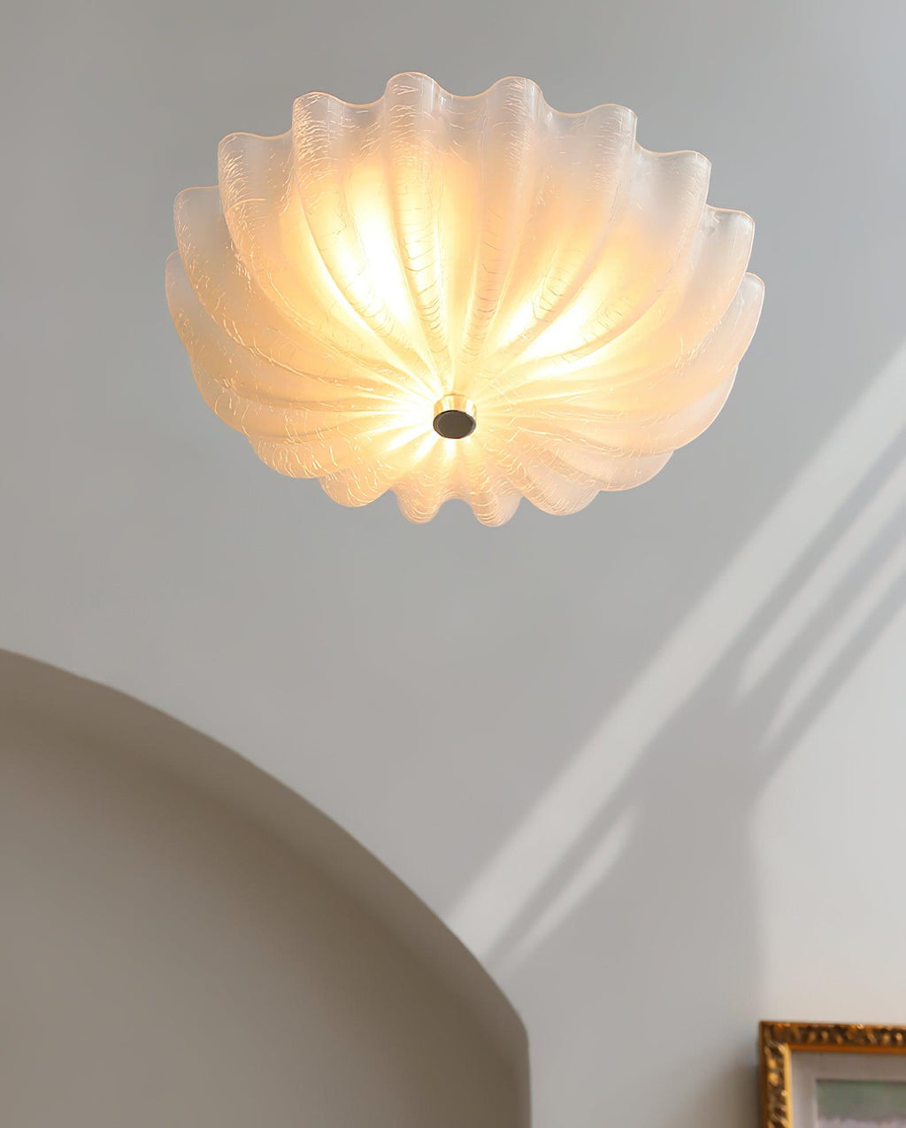 Aurora Ceiling Lamp Murano Blown Glass Shell Inspired - Neutralighting