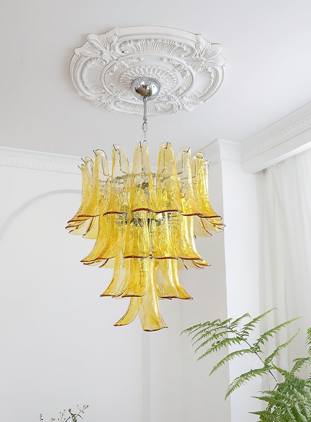 Aurora Lustre Pétales en Verre de Murano Vintage - Neutralighting
