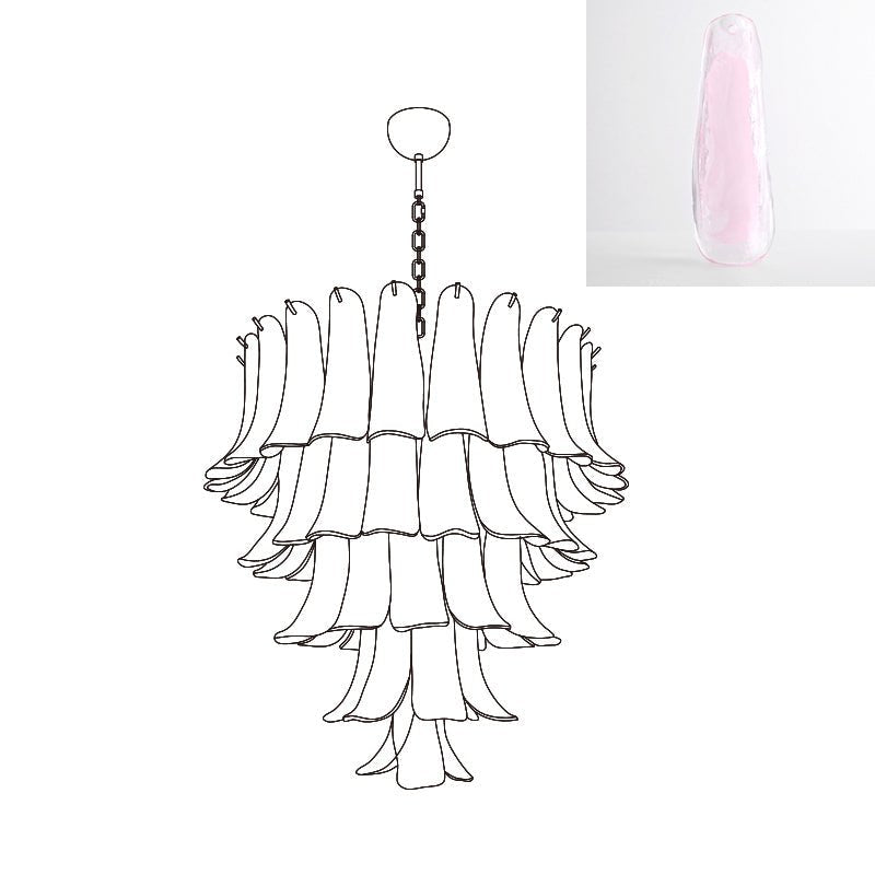 Aurora Lustre Pétales en Verre de Murano Vintage - Neutralighting