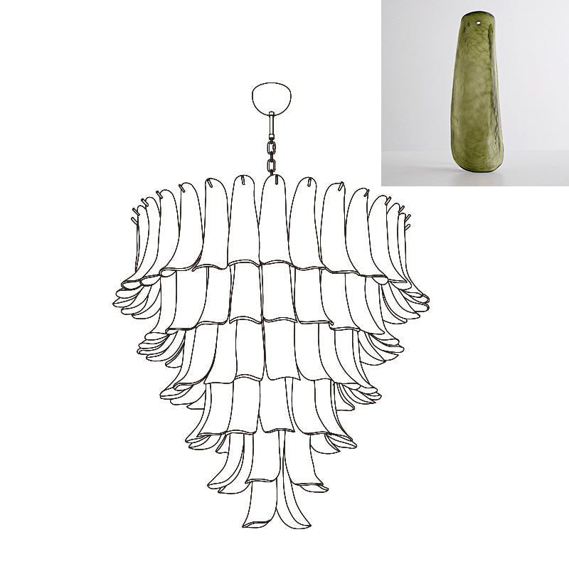 Aurora Lustre Pétales en Verre de Murano Vintage - Neutralighting