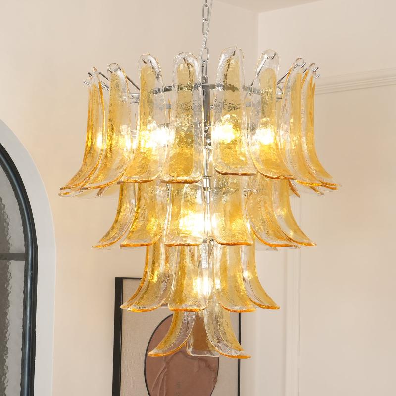 Aurora Lustre Pétales en Verre de Murano Vintage - Neutralighting
