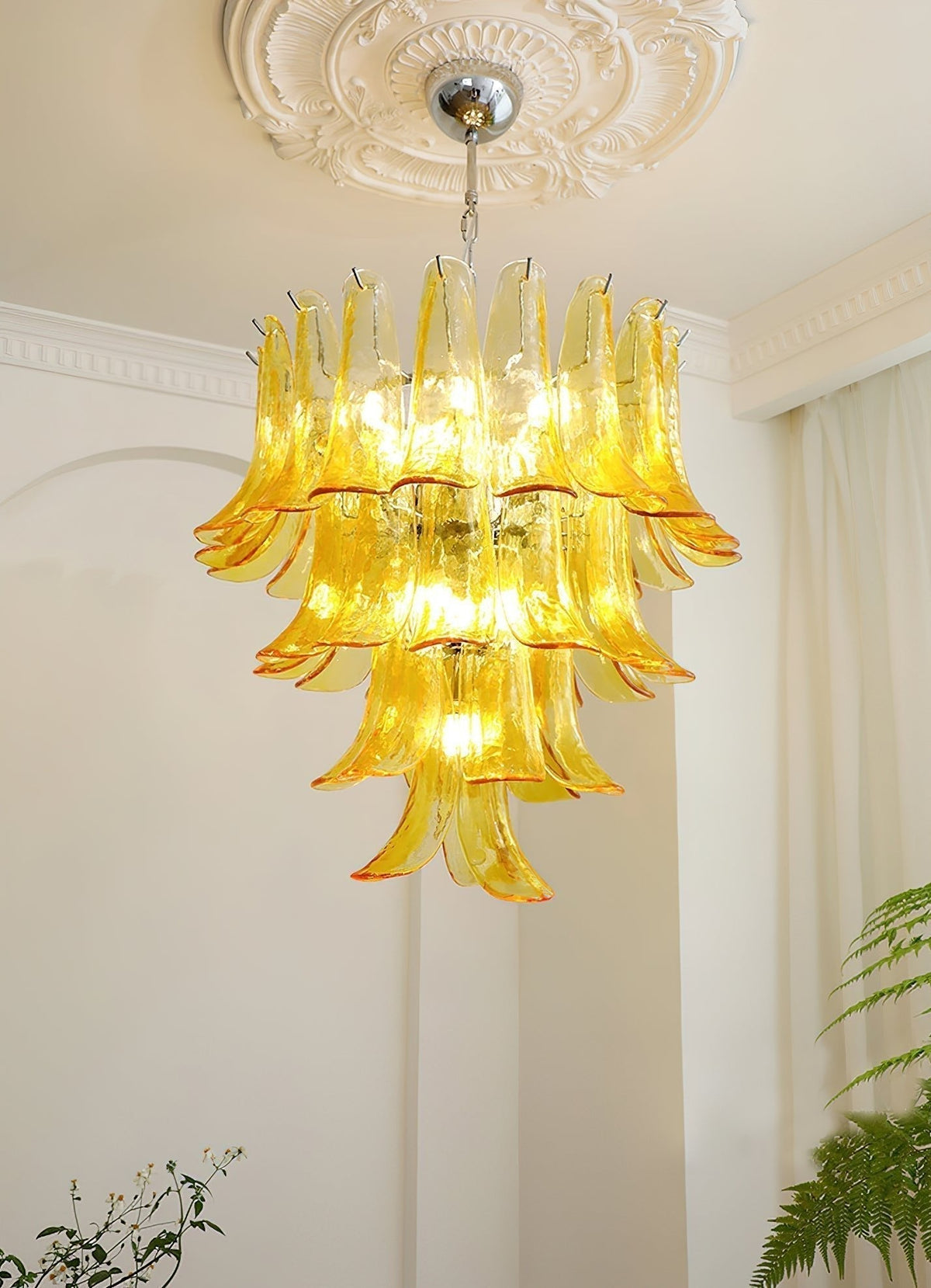 Aurora Lustre Pétales en Verre de Murano Vintage - Neutralighting