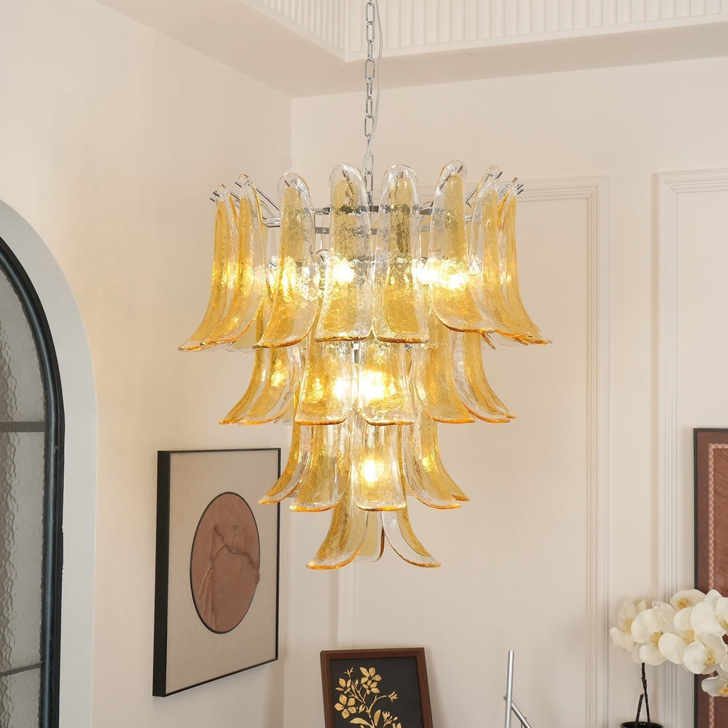 Aurora Lustre Pétales en Verre de Murano Vintage - Neutralighting