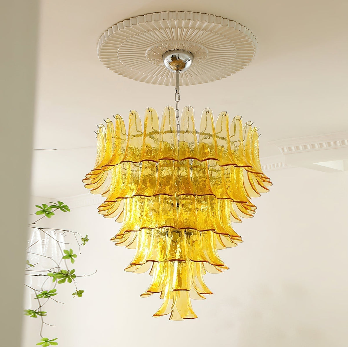 Aurora Lustre Pétales en Verre de Murano Vintage - Neutralighting