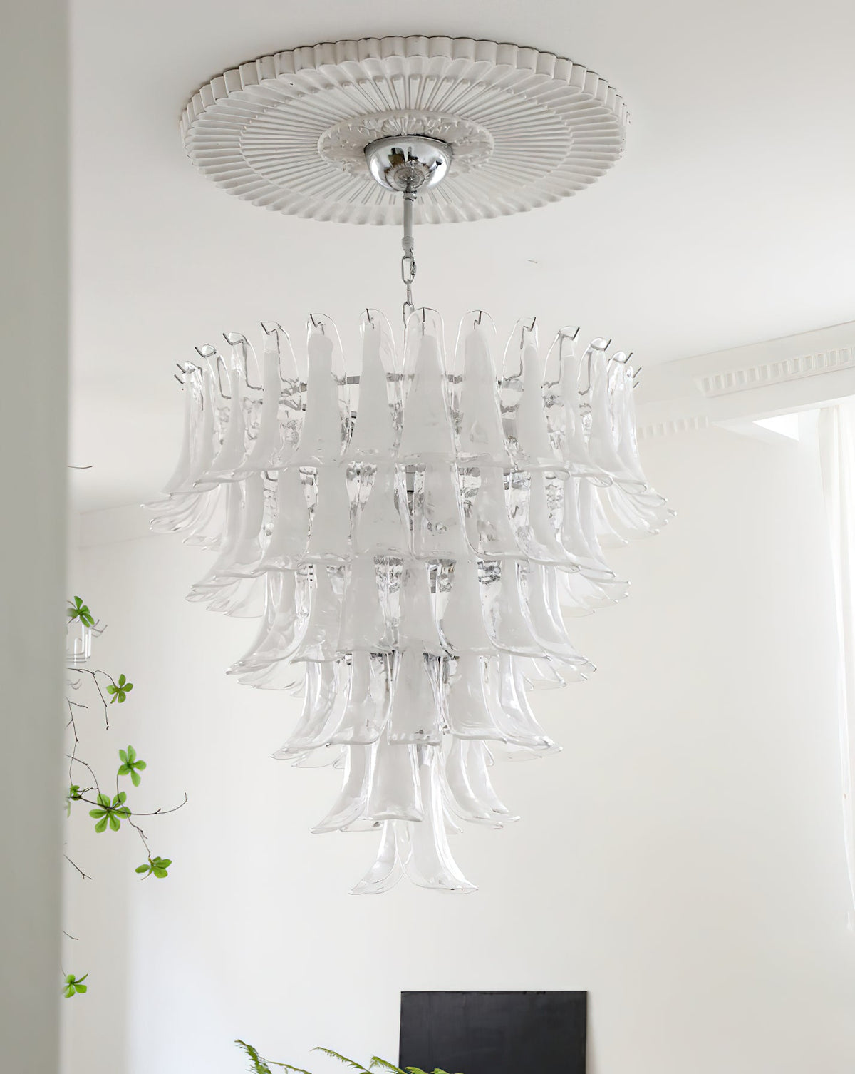 Aurora Lustre Pétales en Verre de Murano Vintage - Neutralighting