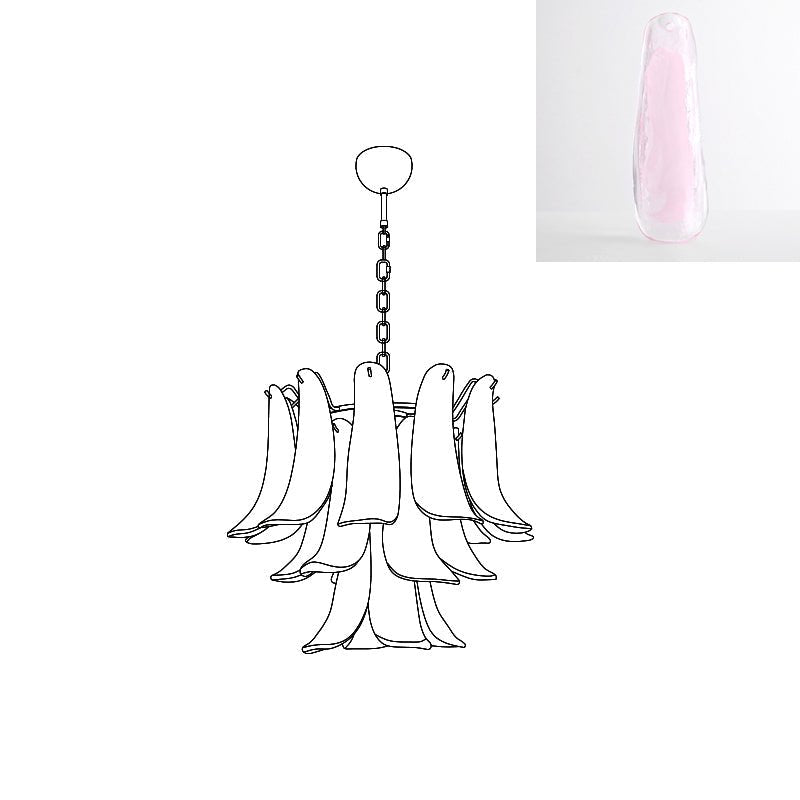 Aurora Lustre Pétales en Verre de Murano Vintage - Neutralighting