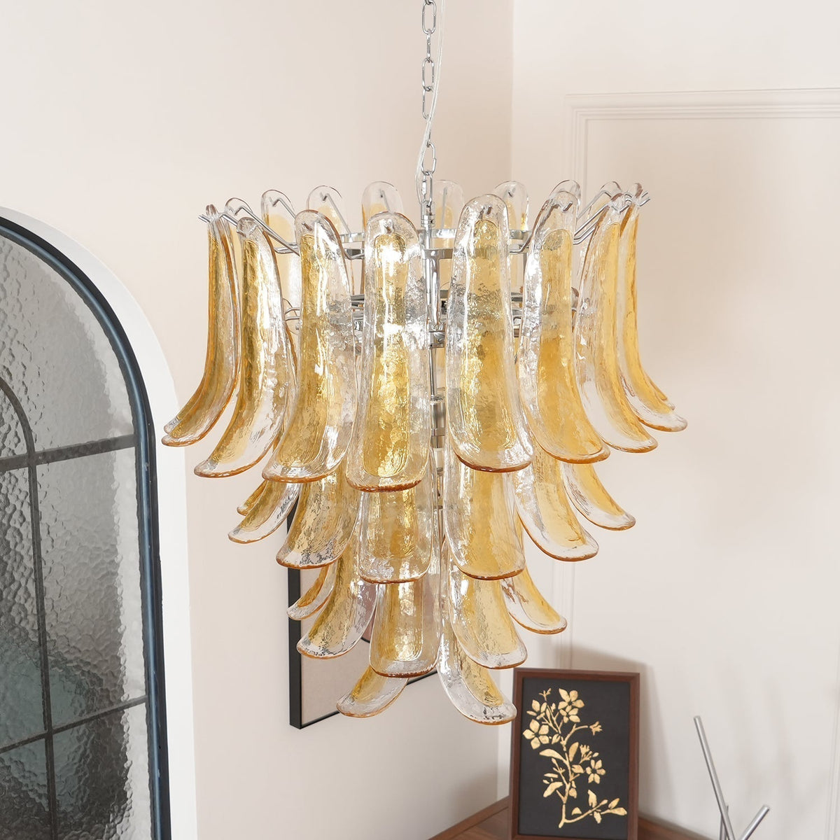 Aurora Lustre Pétales en Verre de Murano Vintage - Neutralighting