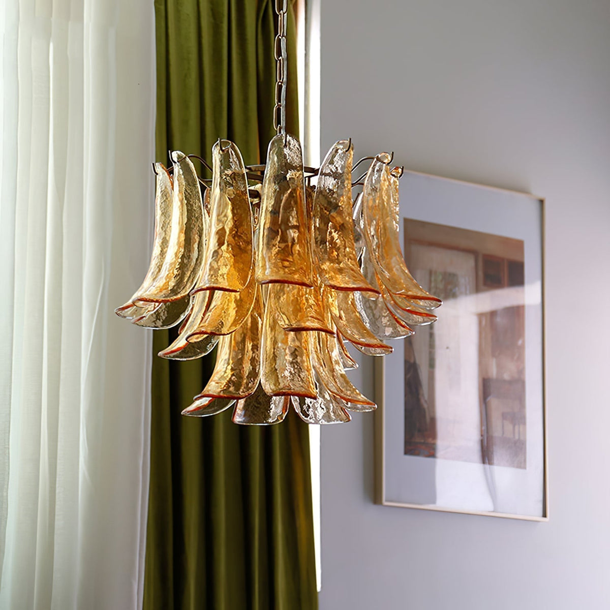 Aurora Lustre Pétales en Verre de Murano Vintage - Neutralighting