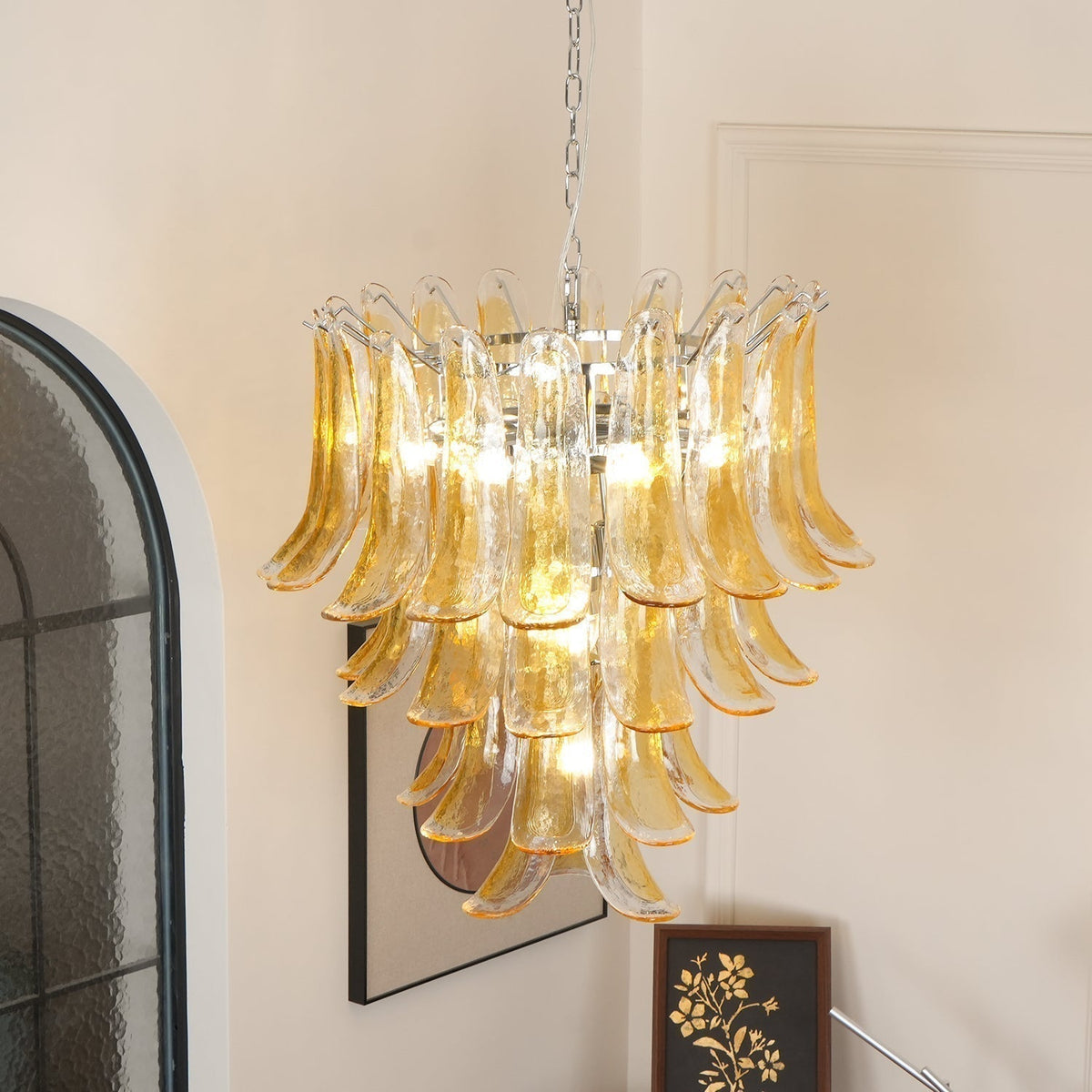 Aurora Lustre Pétales en Verre de Murano Vintage - Neutralighting