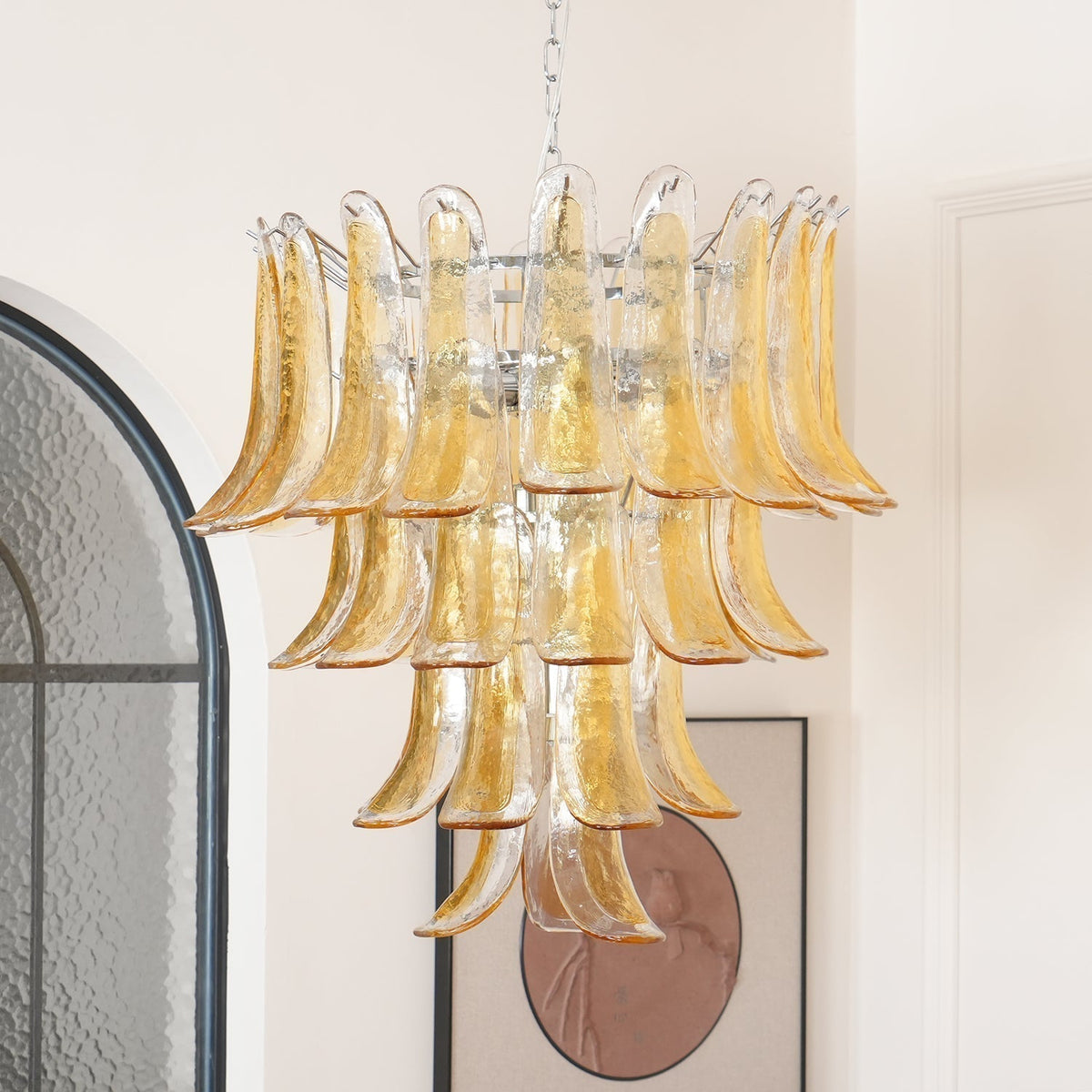 Aurora Lustre Pétales en Verre de Murano Vintage - Neutralighting