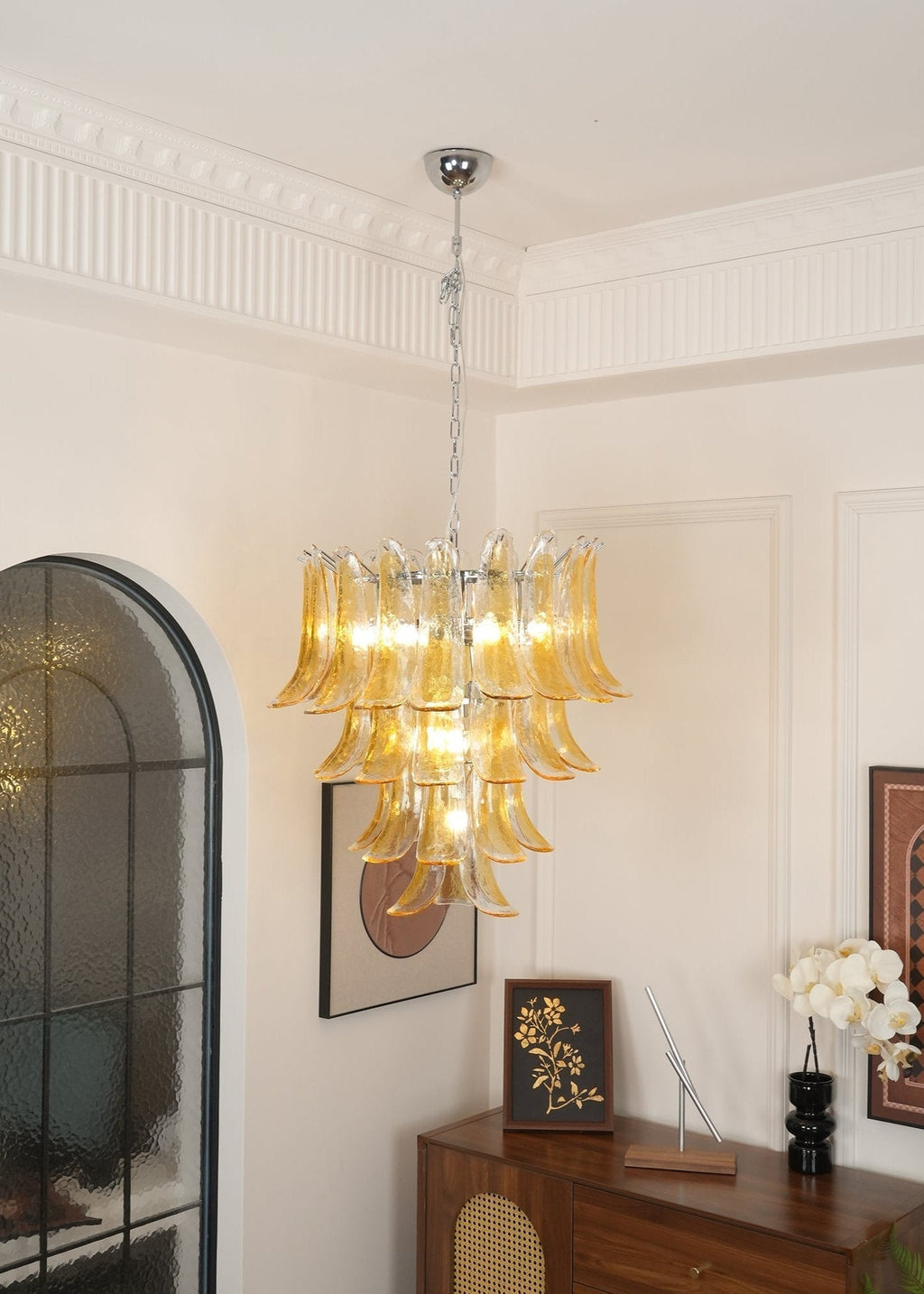 Aurora Lustre Pétales en Verre de Murano Vintage - Neutralighting