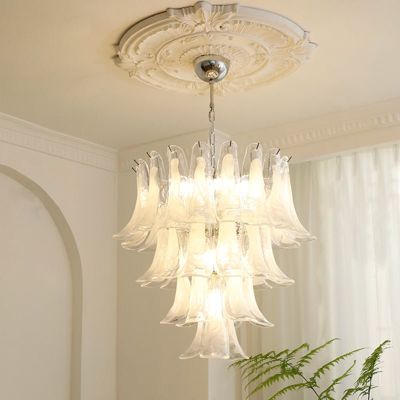 Aurora Lustre Pétales en Verre de Murano Vintage - Neutralighting