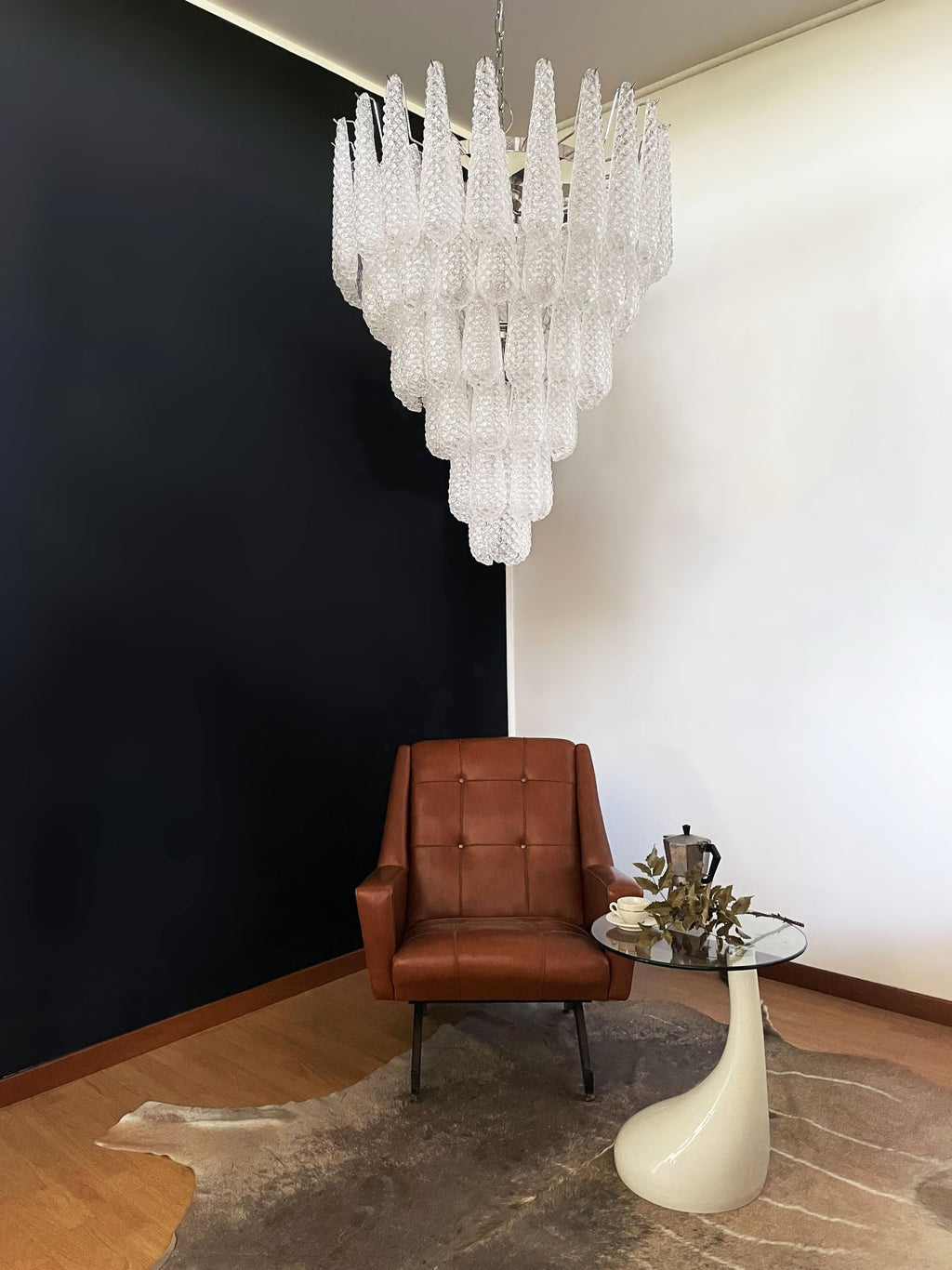 Aurora Chandelier Pigne en Verre de Murano Texturé Luxe - Neutralighting