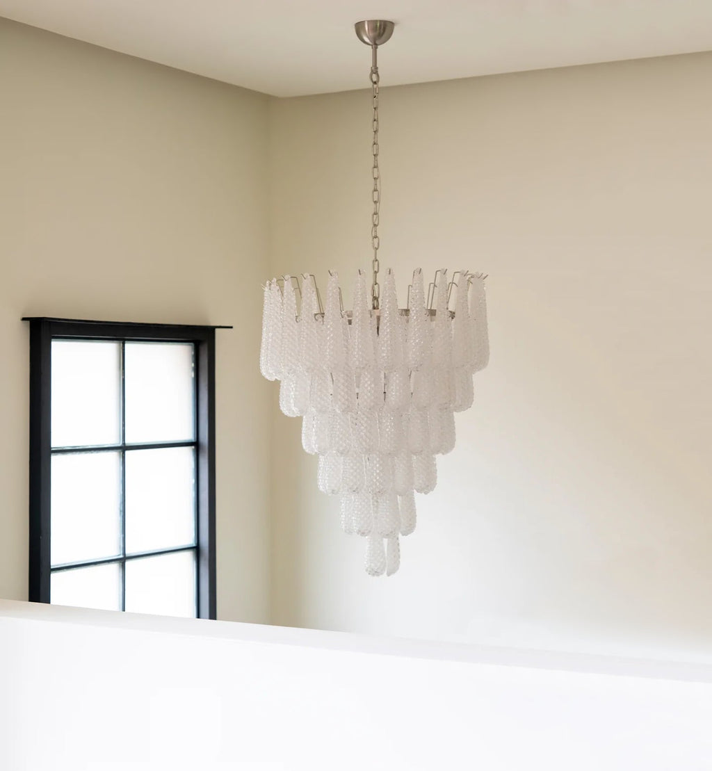 Aurora Chandelier Pigne en Verre de Murano Texturé Luxe - Neutralighting