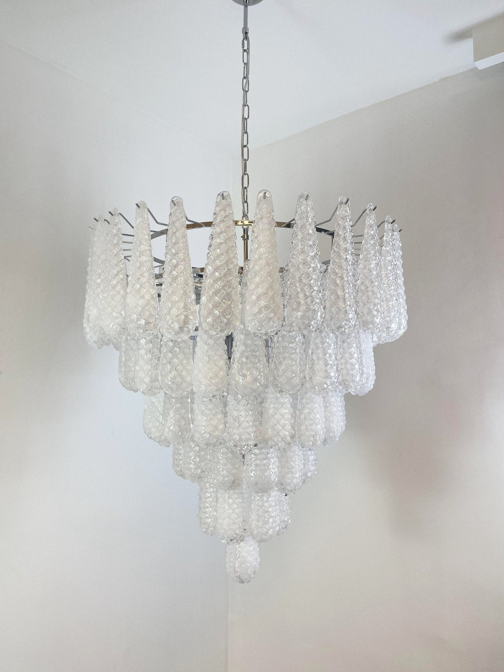 Aurora Chandelier Pigne en Verre de Murano Texturé Luxe - Neutralighting