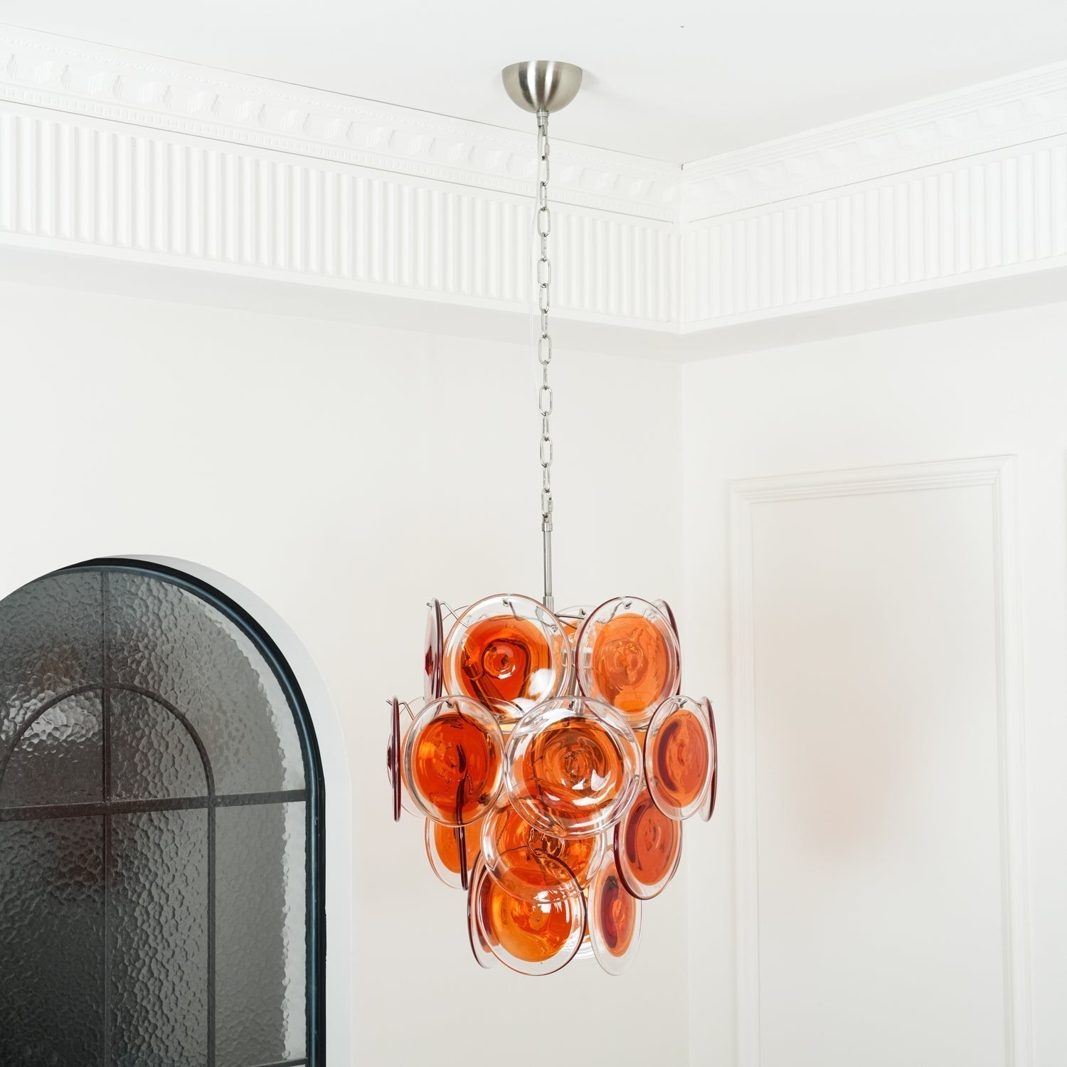 Aurora Chandelier en Verre de Murano Orange - Neutralighting
