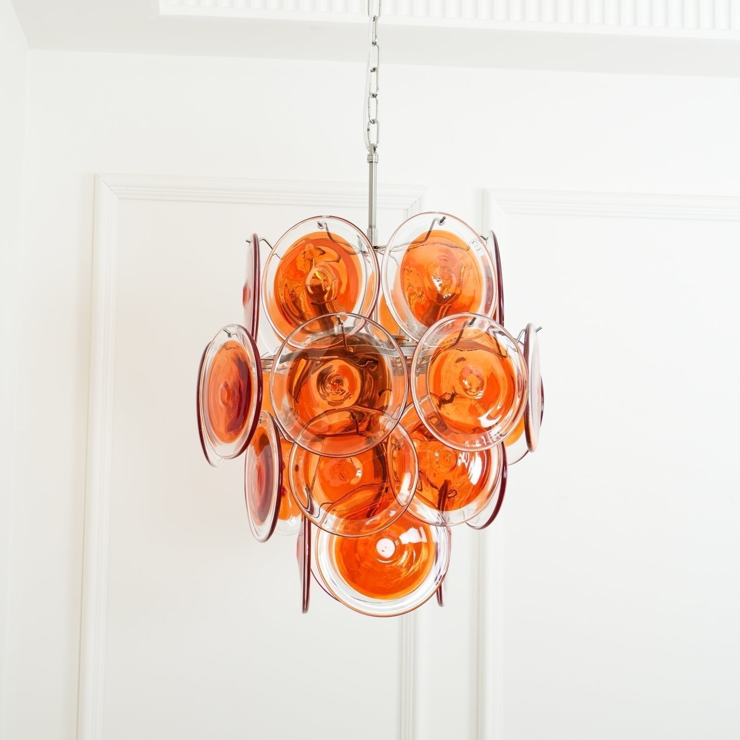 Aurora Chandelier en Verre de Murano Orange - Neutralighting