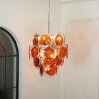 Aurora Chandelier en Verre de Murano Orange - Neutralighting