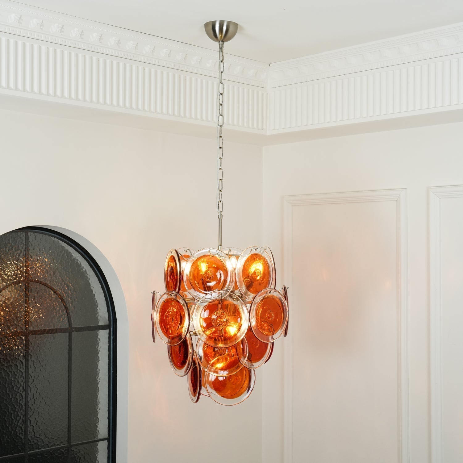 Aurora Chandelier en Verre de Murano Orange - Neutralighting